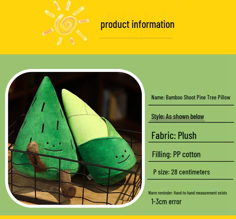 Cross-Border Cute Pine Tree Bamboo Shoot Plush Pillow Toy for Kids