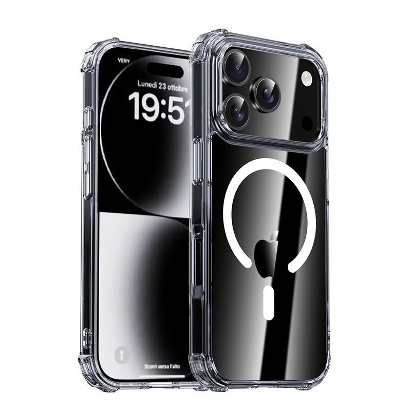 Transparent Magnetic Phone Case IPhone 17 Pro Max With Corner Drop Protection TPU PC Hybrid Cover iPhone 17 Pro Max прозрачный