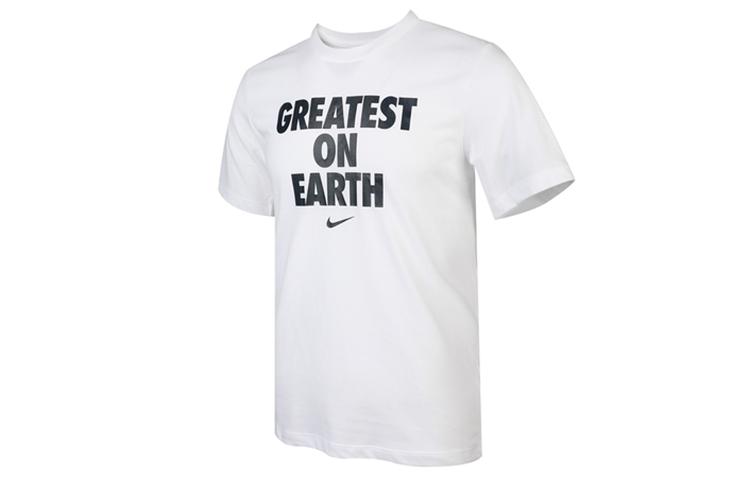 Nike T Shirts Men's White Crew Neck Moderate Straight Fit CV1041-100