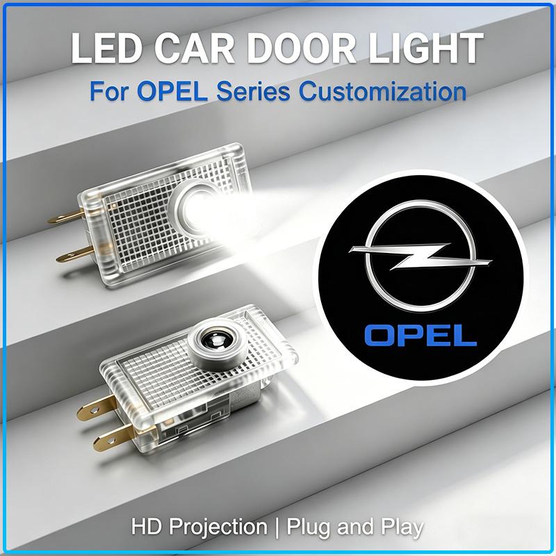 2 Stück LED Auto Tür Willkommenslicht HD Laser Projektor Lampe für Opel Astra C G H Insignia J K Zafira B Corsa Vectra C Corsa C