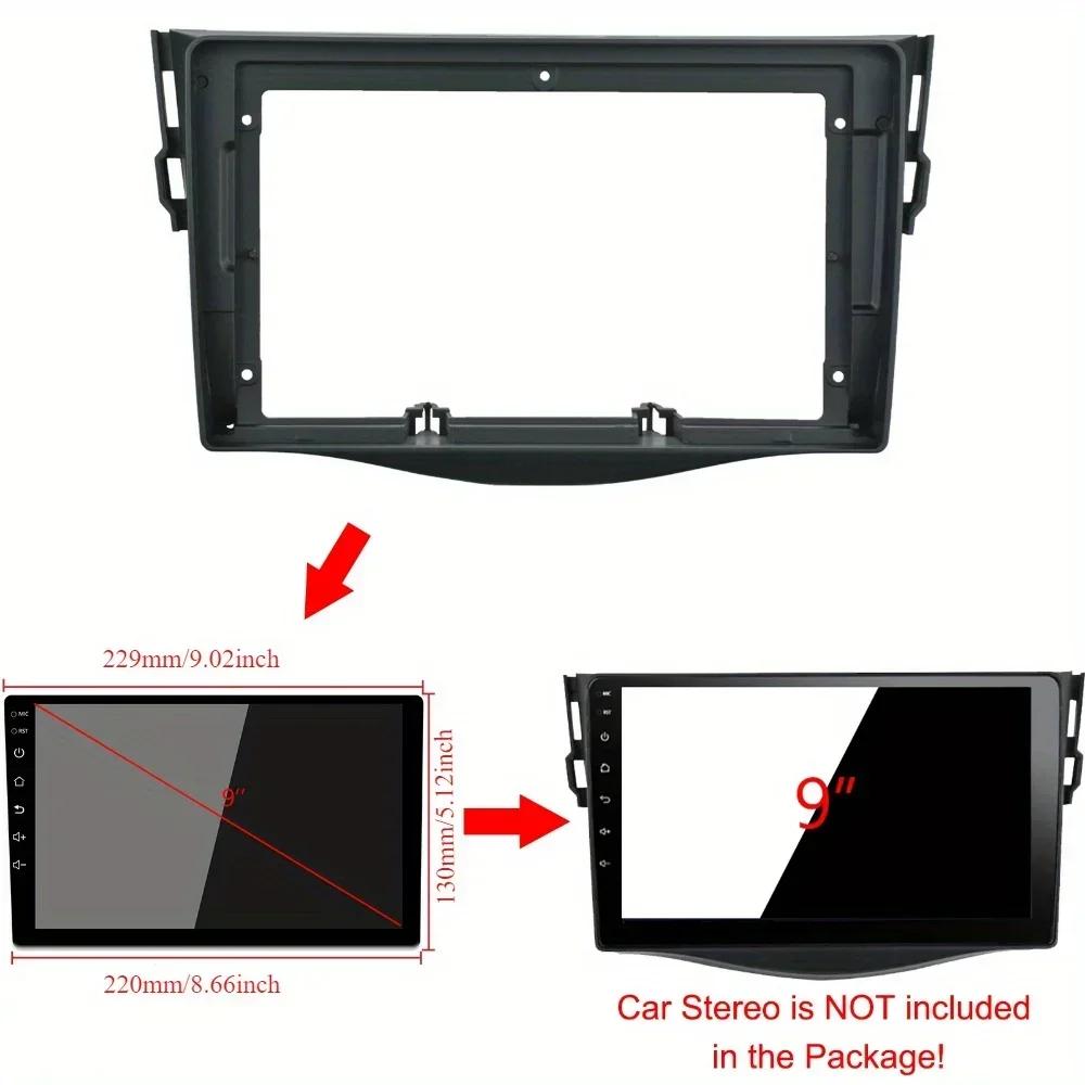 Car Fascia For TOYOTA RAV4 2007-2012 9 Inch Fit Car Radio Dvd Frame Kits Audio Fitting Adaptor Panel In-dash Mount Installation