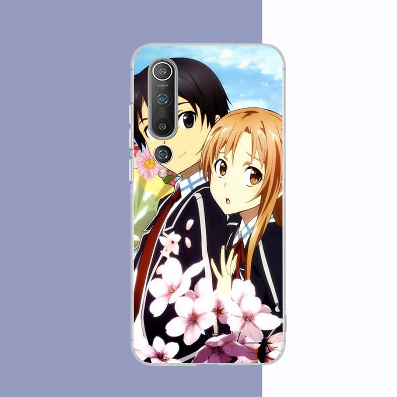 Anime Sword Art Online Phone Case for Samsung S21 A10 for Redmi Note 7 9 for Huawei P30Pro Honor 8X 10i Cover