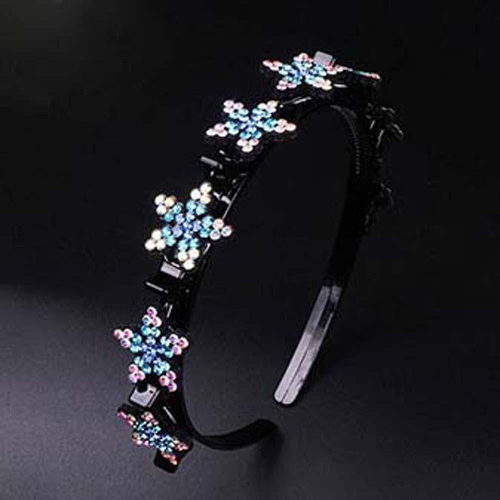 Sweet Women Pearl Hair Hoop Snowflake Star Hairband Fashion Hair Bands with Clips  Daily