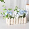 Artificial Fleshy Fence False Flower Decoration | Small Fence Small Flower Arrangement Long Plastic Flower Groove Home Decor