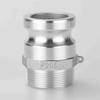 Cam Lock Type F 2'' Cam Groove Couplings Al Camlock Hose Fittings Pipe Couplings (2Inch-F200-2pcs), Silver