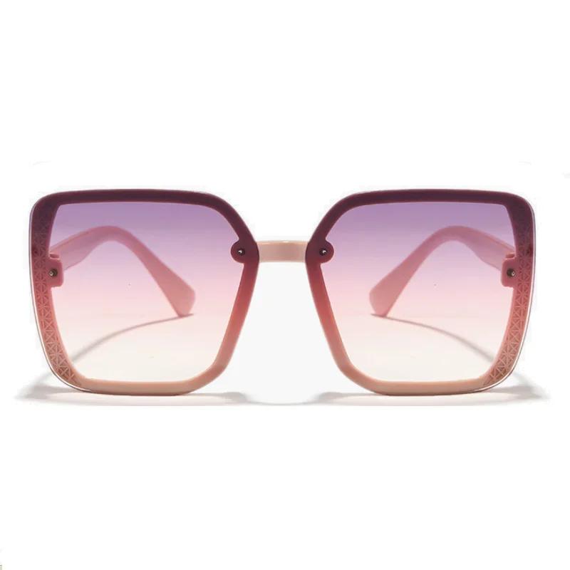 Trendy Mirror Square Sunglasses Women Men Gradient Classic Big Frame Designer Brand Eyewear Female Male