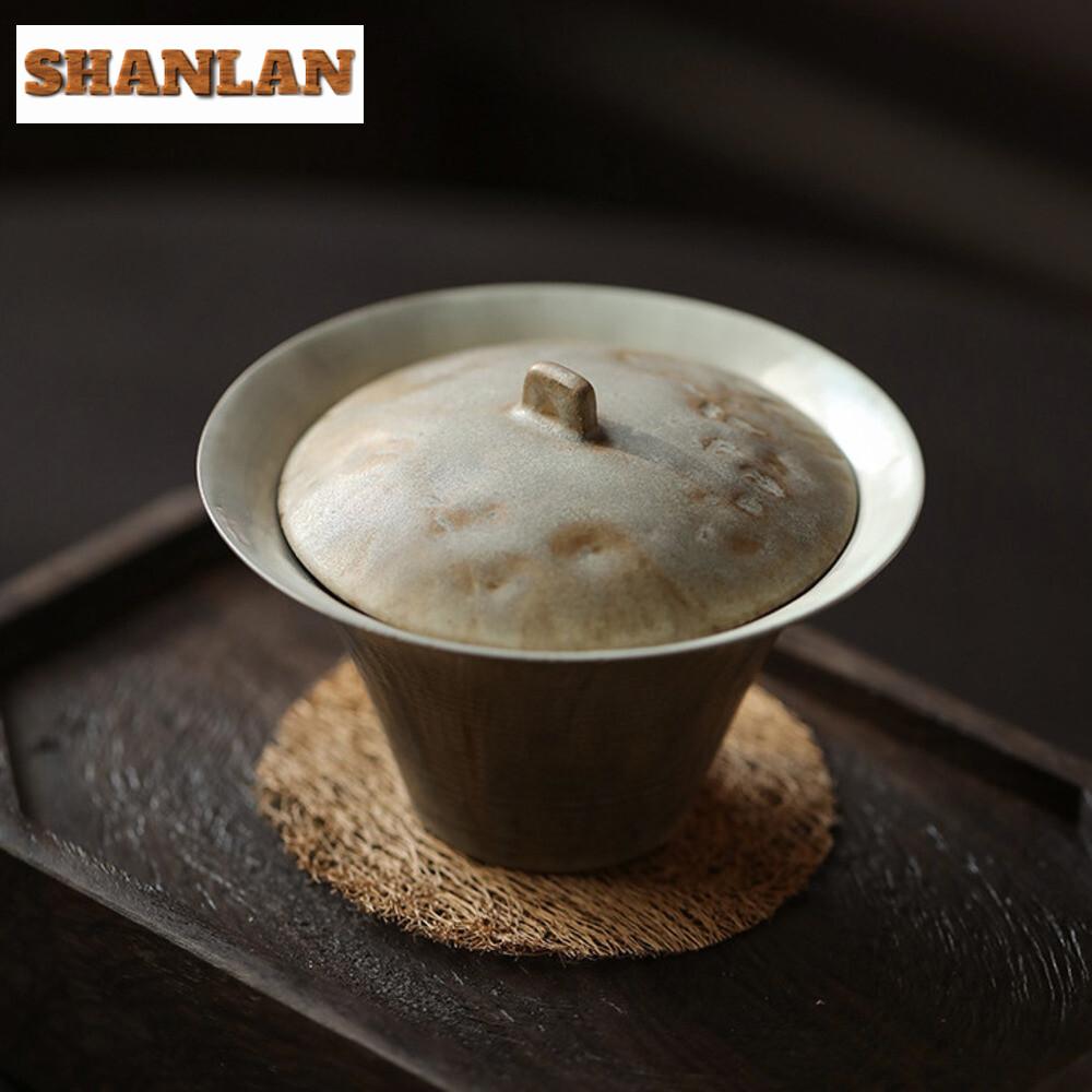 110ml Master Handamde Water Moon Gaiwan Creative Kiln Change Tea Tureen Chinese Tea Making Cover Bowl Teaset Accessories Craft