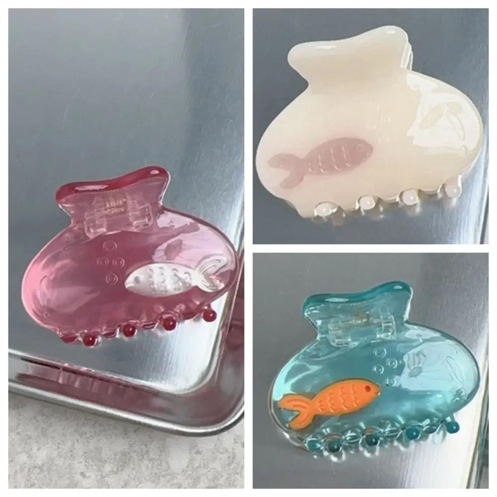 Fashion Transparent Fish Hair Claw Animal Small Shark Clip Acetate Hair Claw Hair Clip Korean Style Animal Hair Clip Party