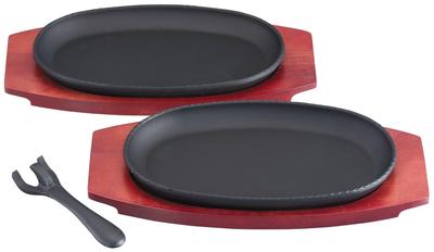 Steak Plate, Direct Flame Use Only, Set of 2, Iron Plate 041303