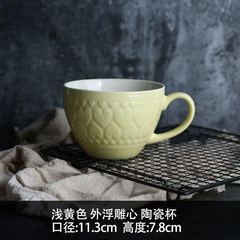 Ceramic Mugs Coffee Cup Breakfast Cereal Cute Ceramic Cup Milk Household Large Capacity Oatmeal Mug Drinkware Home Decor