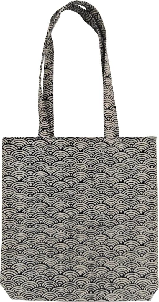 Maruzen Made in Japan Tragetasche Seigaiha Muster, 34x34x5,5cm,
