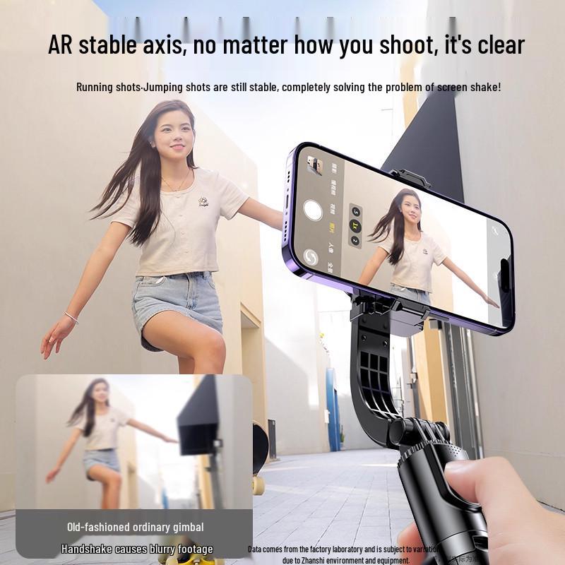 Estabilizador Gimbal para Teléfono AR Anti-Sacudidas: Trípode Palo Selfie de Mano para Vlogging, Fotografía y Transmisión en Vivo