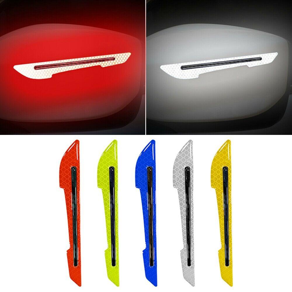 2pcs Anticollision Rearview Mirror Stickers Anti-Scratch Night Warning Sticker Reflective Stickers