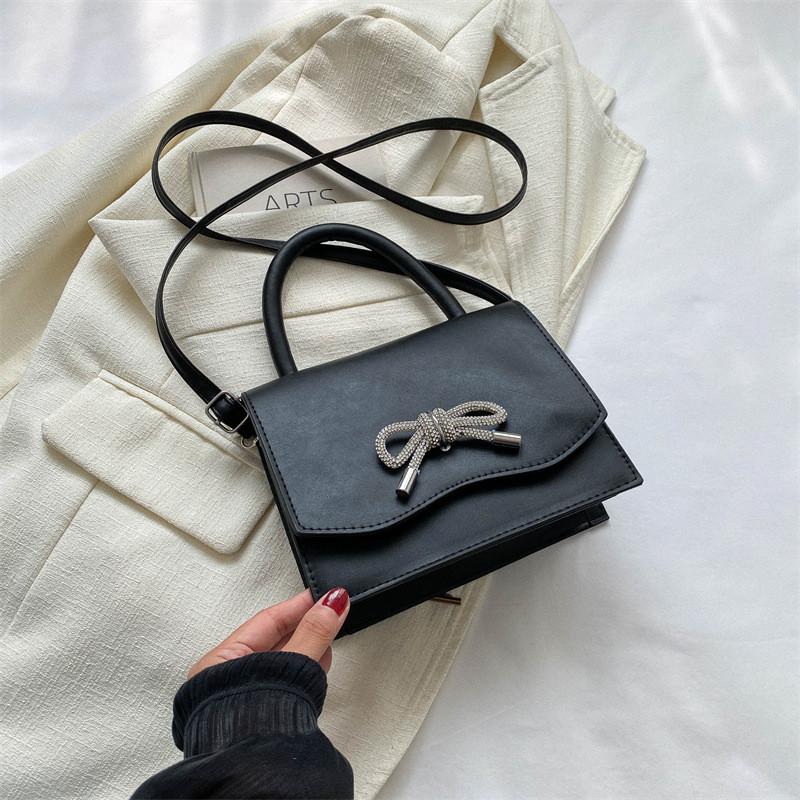 Vintage Chic Small Square Bag For Women In Black White Blue Grey And Rose Pink For Casual Commute Stylish Look