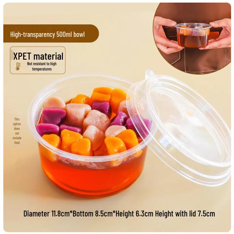 Disposable Fruit Cups with High Dome Lids