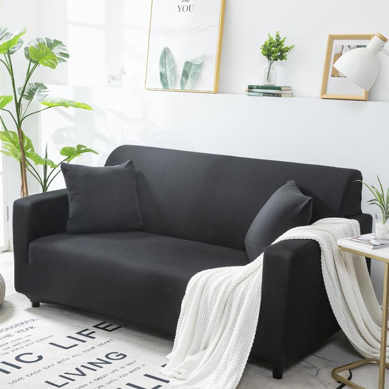 Solid Color Elastic Sofa Covers for Living Room Stretch Slipcover Armchair Couch Cover Corner L shape Sectional Sofa Protector