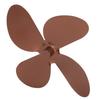 Stove Fan Blade Aluminium Alloy 4 Blades Set Kit with Hex Wrench Screw for Replacement Bronze