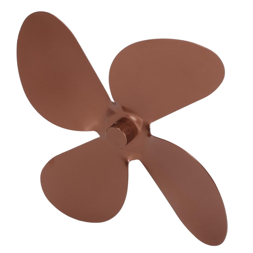 Stove Fan Blade Aluminium Alloy 4 Blades Set Kit with Hex Wrench Screw for Replacement Bronze