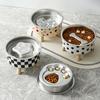 Slow Eating Bowl for Cats Elevated Cat Bowl, Removable Stainless Steel Inner Feeder Pet with Non-slip Stand Small Dogs Neck Protection