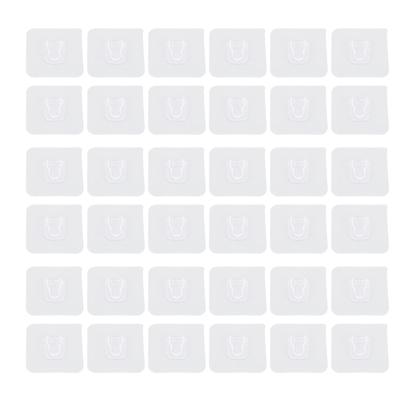 18 Pairs Double Sided Adhesive Wall Hooks No Drilling Self Adhesive Hooks for Hanging and