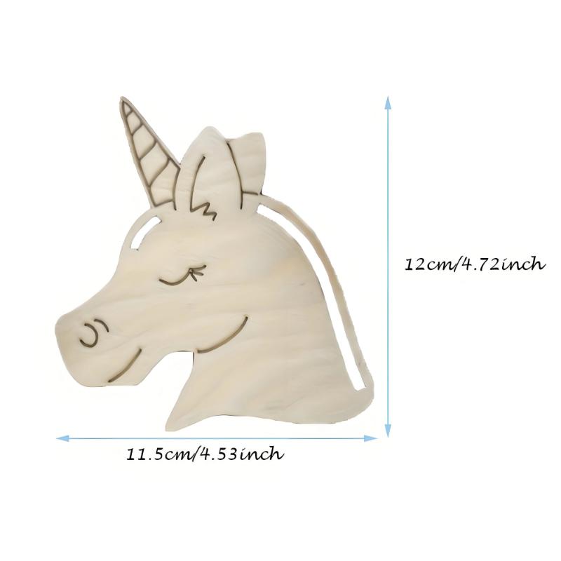 20Pc Wood Unicorn Crafts Unfinished Wood Unicorn Cutouts Wooden Unicorn Hanging Ornaments DIY Unicorn Craft Gift Tags