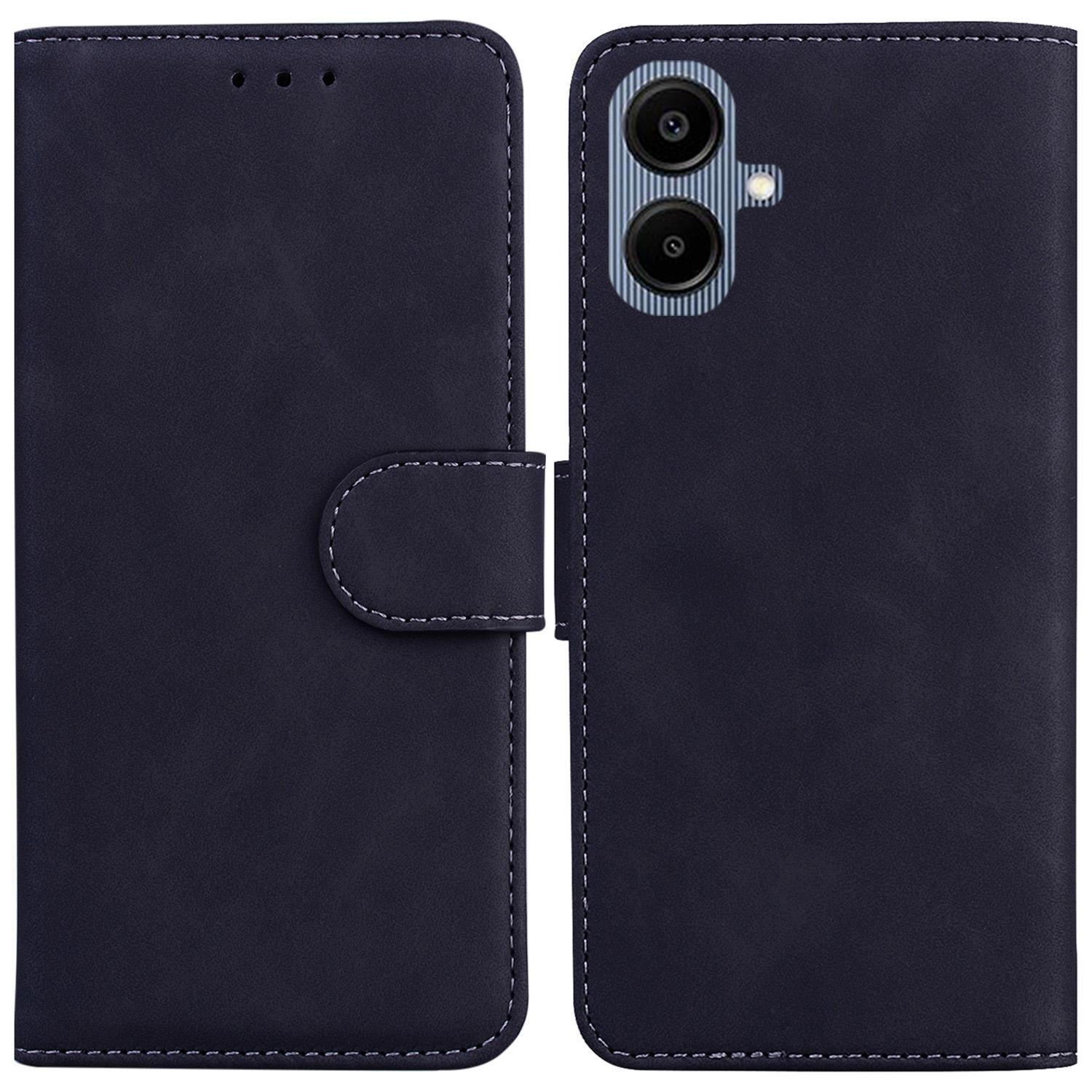 

Чехол для Samsung Galaxy A07 5G Однотонный кожаный кошелек Чехол для телефона Black