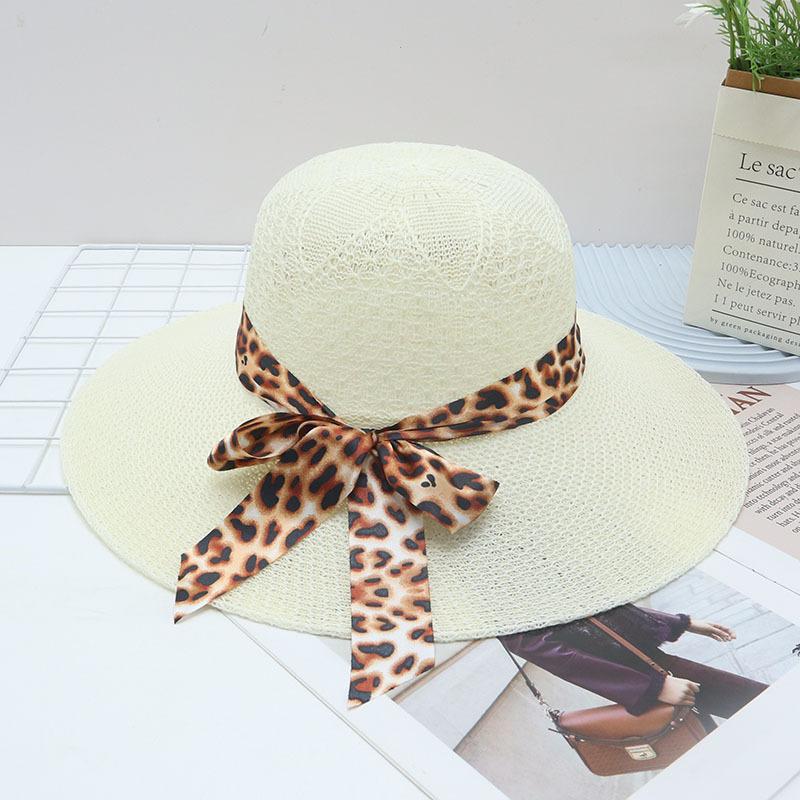 Straw Straw Hat Women's Big Eaves Beach Hat Summer Shading Sun Hat Outdoor Travel Seaside Spring and Autumn Versatile