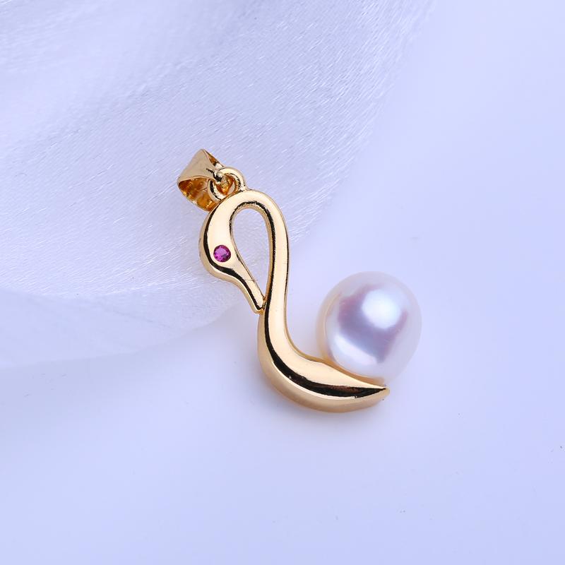 

FEEYOO натуральный пресноводный рис в форме жемчуга ожерелья для женщин и девочек модный золотой цвет кулон с животным подарок на день рождения золотой