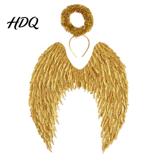 Weihnachtsengel Kostüm Flügel für Kinder Gefiederte Flügel Verkleidung Halloween Cosplay Zubehör Kostümparty Auftritt Dunkler Beschützer