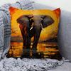 Abstract Elephant Sunset Animal Art Pillowcases Home Bedding Decorative Pillow Cover Wedding Super Soft Pillow Case