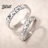 Fish Dog Bone Ring Couple Cartoon Cat Graffiti Design Matte