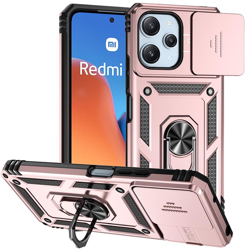 Full Cover For Xiaomi Redmi 12 5G Case For Redmi 12 5G Push Window Magnetic Phone Holder Back Case For Redmi 12 5G Case 6.79inch
