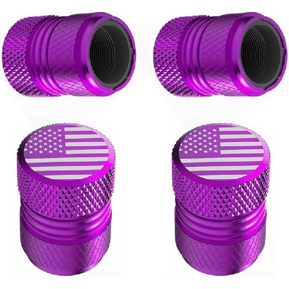 Tire Valve Stem Caps - 4 Pack Anti-Corrosion Premium Anodized Alloy Tyre Air Valve Caps Universal for Car SUV Bike Red