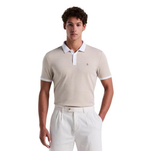 Original Penguin Mens Mini Jacquard Polo Shirt
