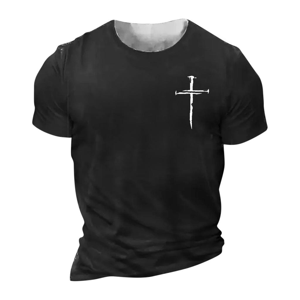 Top alla moda estivo a maniche corte con colletto assorbi-sudore e stampa retrò