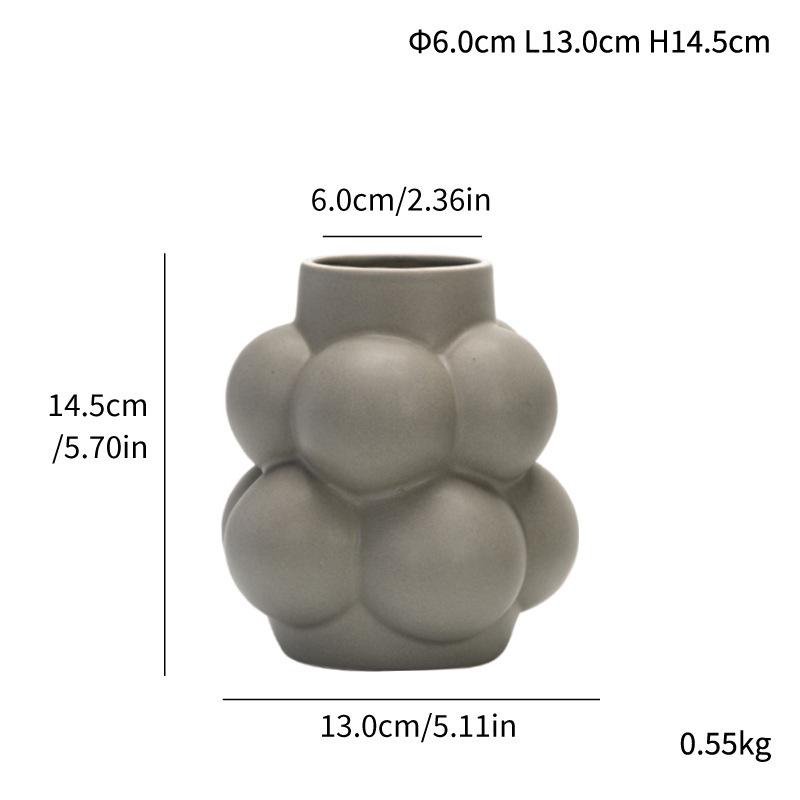 Simple Modern Ceramic Vase: Desktop Decorative Ornament for Indoor Flower Arrangements