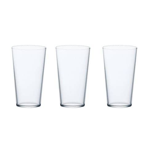 Aderia (ADERIA) [Tennell Tumbler 6, 180ml, Set of 3, Good Design Award Winning, Dishwasher Safe, Made in Japan, L6647] Clear Glass Highball Cups. Styl