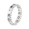 Fashion open ring actress month, smiley face, five-pointed star, personalized niche couple ring jewelry