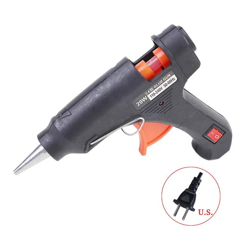 20W Hot Melt Glue Gun with 7mm Glue Sticks Mini Household Heat Temperature Thermo Tool Industrial Repair Tools Gun