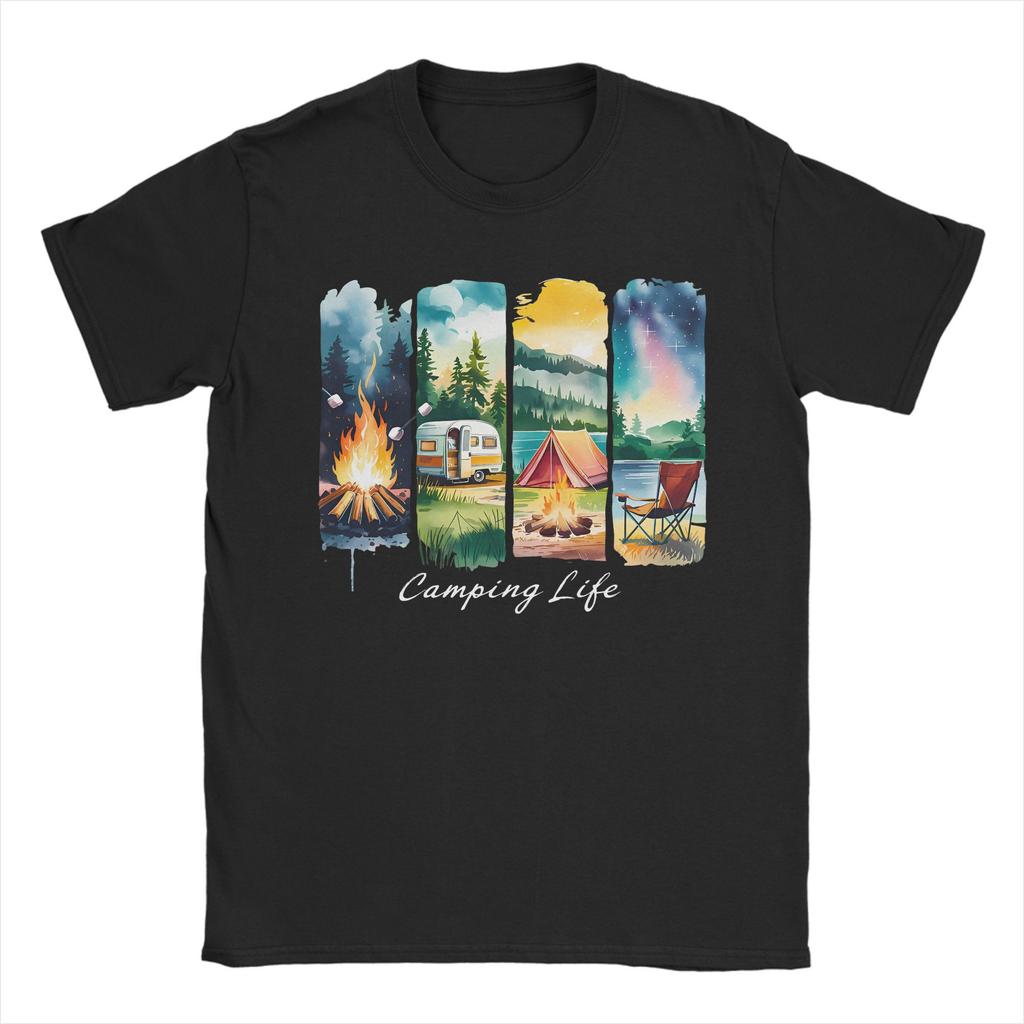 Camping Graphic TShirts Life Is Better At the Campfire Shirt for Camper Gift for Men Women Love Camping Tee Shirt Clothing