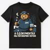 Funny Russian Bear Officer Design Humor Unisex T-Shirt