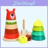 Kids Wooden Bear Stack Tower With Colorful Design And Educational Play For Preschoolers