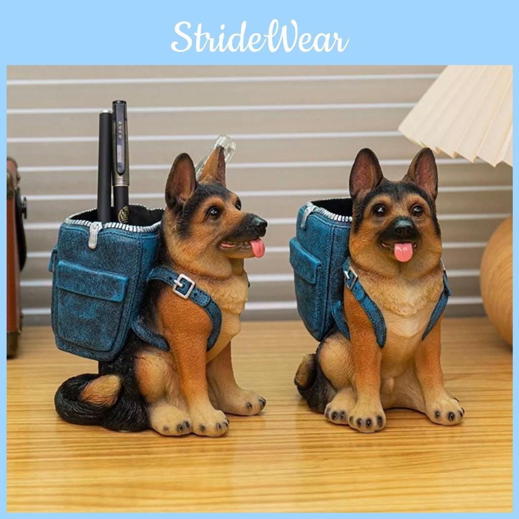 Modern Minimalist Border Collie Dog Pen Holder Perfect For Office Desk Decor