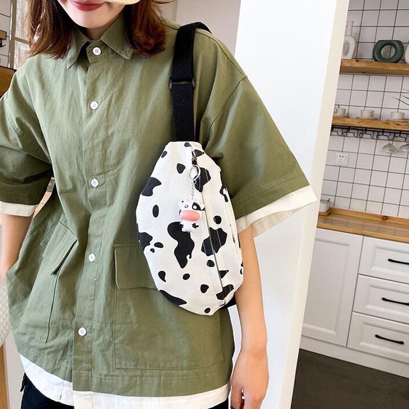 Creative LED Cow Keychain with Light and Sound Cute Q Version Pendant for Phone Cases and Backpacks