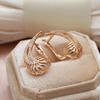 Kinel Rose Gold Water Drop Örhängen För Kvinnor Vit Zirkon Inställning