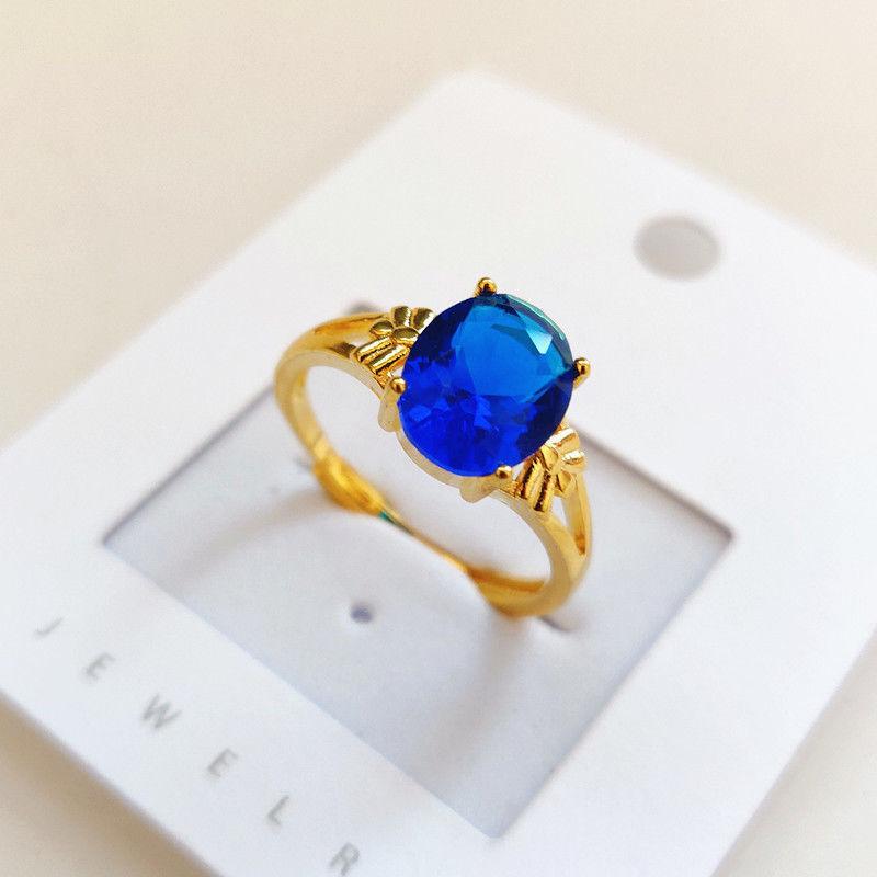 24K Gold Plated Open Women's Wedding and Proposal Ring