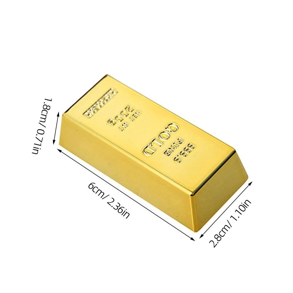1/2PCS Simulation Gold Gold Fridge Magnets Durable Glittering Gold Gold Bar Magnet Stickers Magnetic Holders Plastic