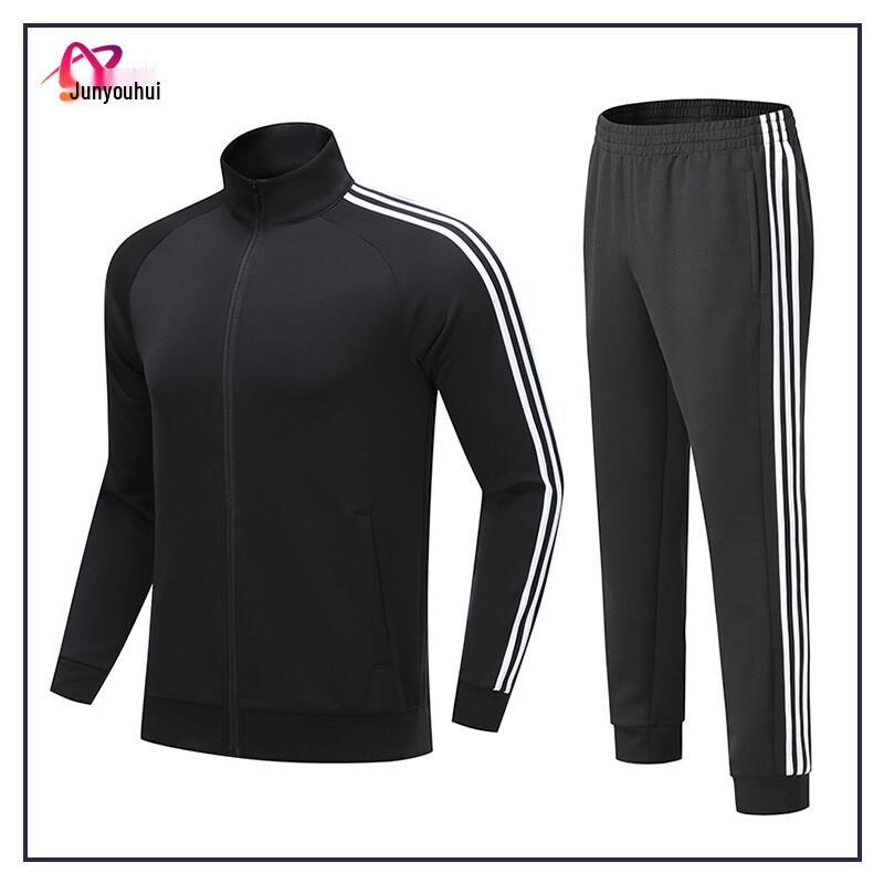 

Junyouhui Unisex Stand Collar Half-Zip Sports Tracksuit Set 2XL
