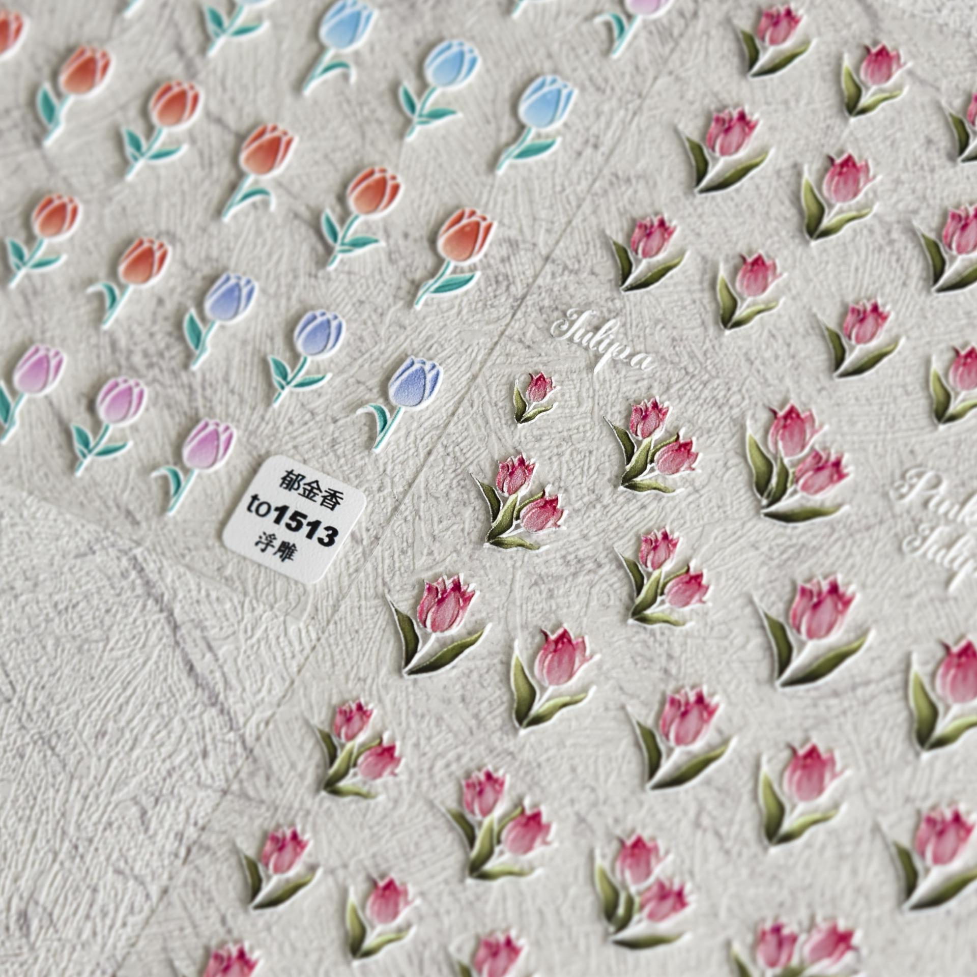 Рельефные наклейки для ногтей в виде тюльпанов. Изготовление своими руками креативных — фото 5