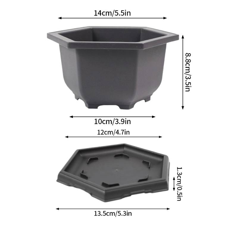 Plastic Flowerpot Succulent Plants Pot Decorative Collection Nursery Pots Garden Balcony Plants Bonsai Pot Rectangle Potted Vase